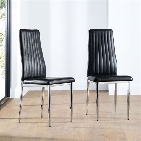 Buy Leather And Chrome Dining Chairs